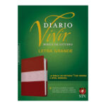 DIARIO VIVIR BIBLIA DE ESTUDIO SENTIPIEL VINO TINTO/ROSA LETRA GRANDE NTV