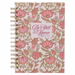 LIBRETA EN ESPIRAL BE STILL AND KNOW PINK