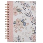 LIBRETA EN ESPIRAL BE STILL AND KNOW PINK FLORAL