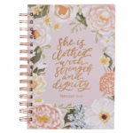 LIBRETA EN ESPIRAL STRENGTH AND DIGNITY PINK