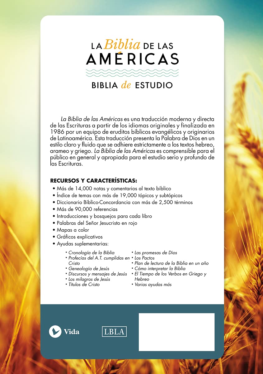 BIBLIA LBLA DE ESTUDIO CAFÉ