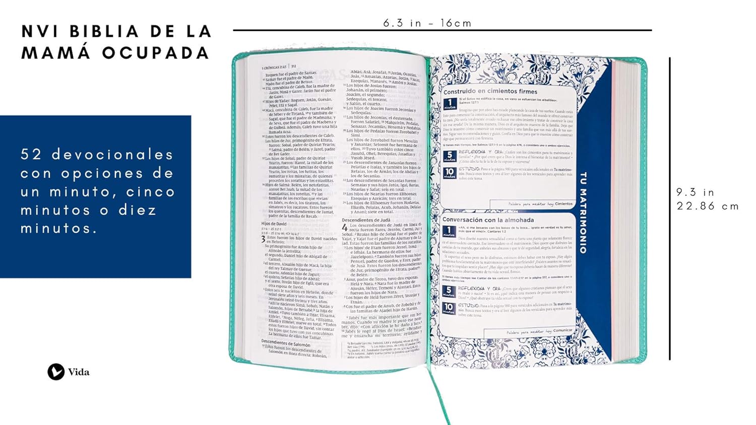 BIBLIA NVI DE LA MAMÁ OCUPADA TURQUESA
