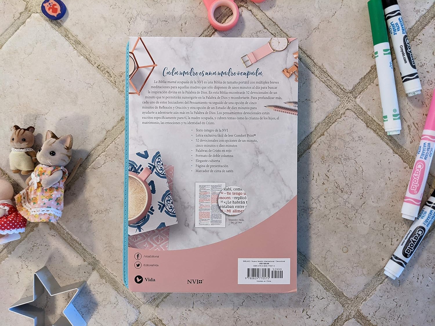 BIBLIA NVI DE LA MAMÁ OCUPADA TURQUESA